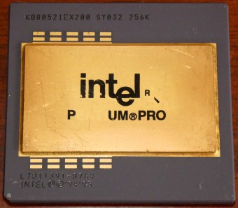 Intel Pentium Pro 200 MHz CPU KB80521EX200 256K sSpec: SY032 Goldcap Malay 1995